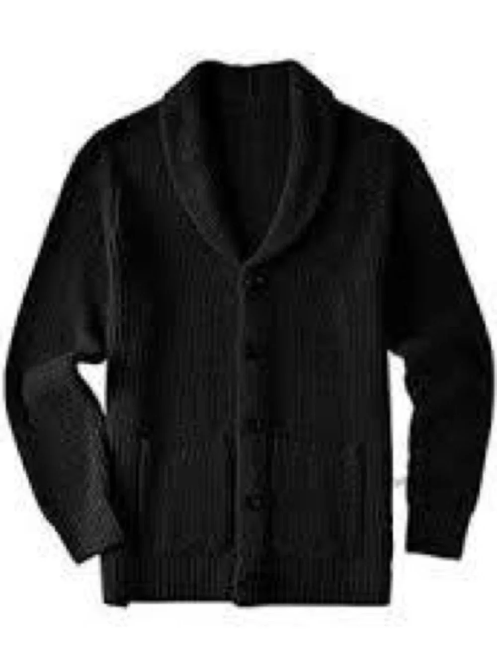 Banana Republic Men's Charcoal Shawl-Collar Cardigan